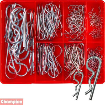 Champion 124pc R-Clip Assortment (Zinc Plated)