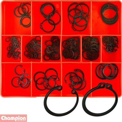 Champion 155pc Internal/External Circlip Assortment - Metric