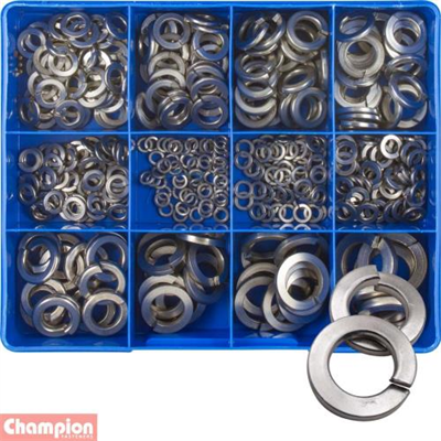 Champion 345pc mm/imp Spring Washer Assortment 304/A2