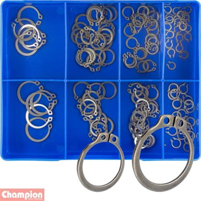 Champion 120pc External Circlip Assortment 304/A2