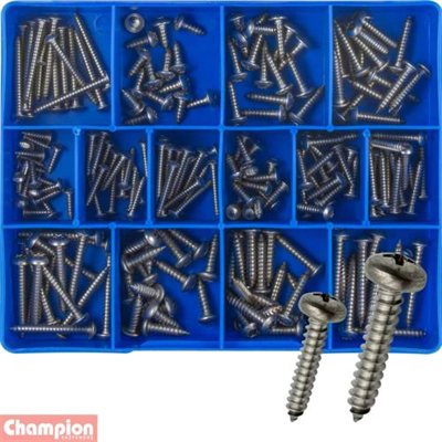 Champion 210pc Torx Security S/Tapping Screw Assort. 304/A2