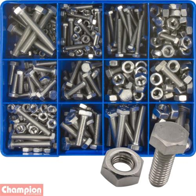 Champion 328pc Metric Set Screw & Nut Assortment 316/A4