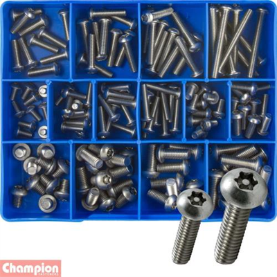Champion 140pc Torx Security Machine Screw Assortment 304/A2