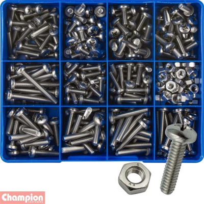 Champion 345pc Metric Machine Screw Assortment Pan HD 316/A4