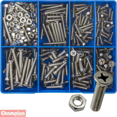 Champion 295pc Metric Machine Screw Assortment CSK HD 316/A4