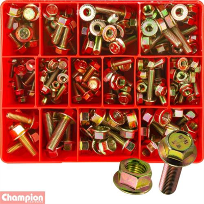 Champion 202pc Flange Head Metric Bolt & Nut Assortment