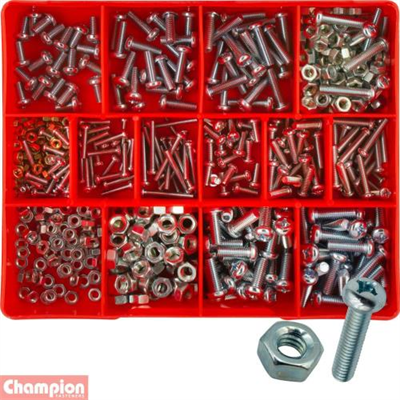 Champion 520pc Machine Screw & Nut Assortment (mm)