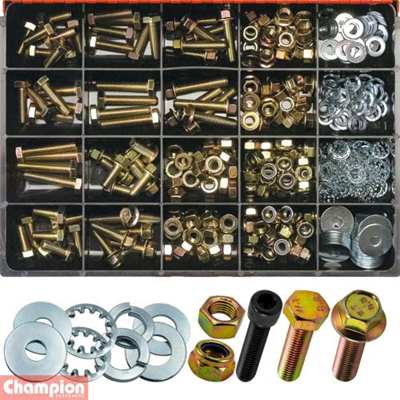 Champion Master Kit 401pc 10mm Bolt & Nut Asst GR8.8