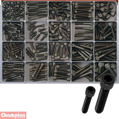 Champion Master Kit 300pc BSW 12.9 HT Skt Hd Cap Screw Asst
