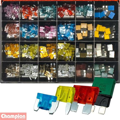 Champion Master Kit 400pc Auto Blade Fuse Asst 3-30Amp
