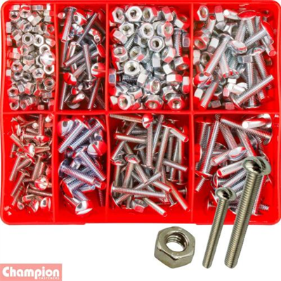 Champion 300pc Roofing Bolt & Nut Assortment (10 Sizes)