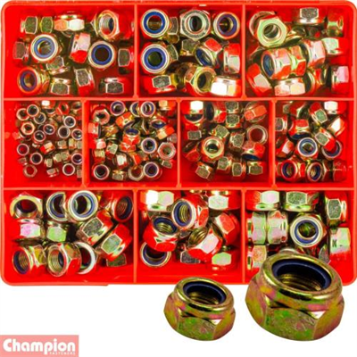 Champion 270pc MM Nylon Insert Self-Locking Nut Assortment