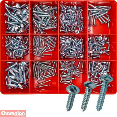 Champion 420pc Slotted Self Tapping Screw Assortment