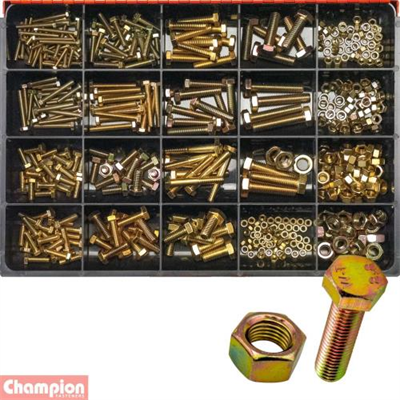 Champion Master Kit 431pc Metric Bolt, Set Screw & Nut Asst