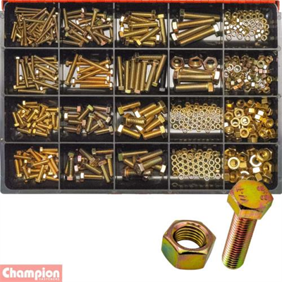 Champion Master KIt 480pc Metric Bolt, Set Screw & Nut Asst