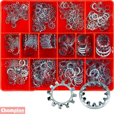 Champion 500pc Internal/External Star Washer Assortment