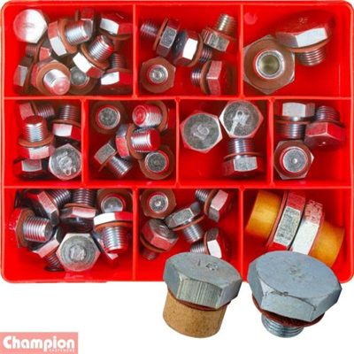 Champion 58pc Drain Sump Plug Assortment