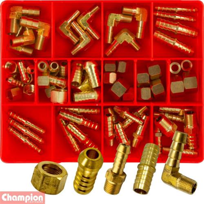 Champion 59pc Brass Petrol Fittings Assortment