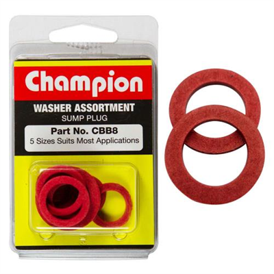 Champion 10Pc Fibre Sump Plug Washer Assortment