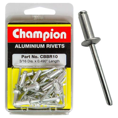 Champion 3/16in x 0.490 Rivet Pack