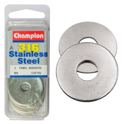 Champion 6mm Panel Washer - 316/A4 (A)