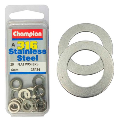 Champion 316/A4 M6 Flat Washer (A)