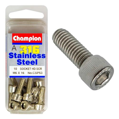 Champion 316/A4 M6 x 16 Socket HD Set Screw (A)