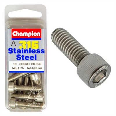 Champion 316/A4 M6 x 25 Socket HD Set Screw (A)