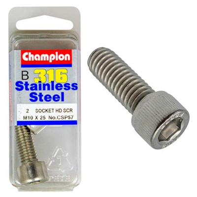 Champion 316/A4 M10 x 25 Socket HD Set Screw (C)