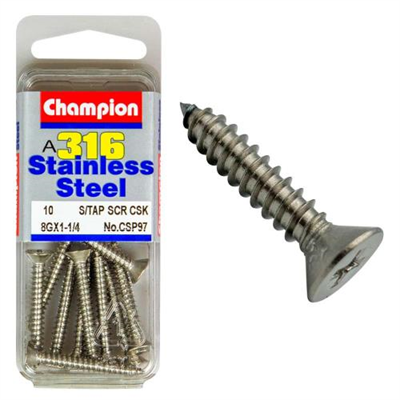 Champion 8G x 1-1/4in S/Tapp Set Screw - CSK 316/A4 (C)