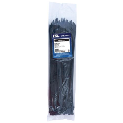 ISL 380 x 4.8mm UV Nylon Cable Tie - Blk. - 100pk
