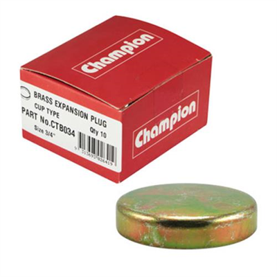 Champion 3/4in Brass Cup Plug - 10pk**