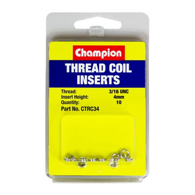 Champion 3/16in UNC x 4mm Thread Insert Refills -10pk