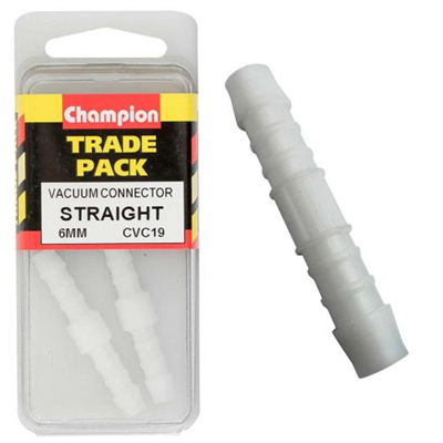 Champion Vacuum Hose - Straight Connector 6mm