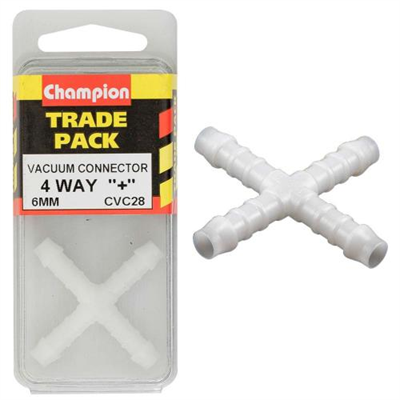 Champion Vacuum Hose - 4 Way x Piece 6mm