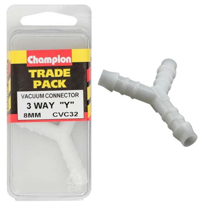 Champion Vacuum Hose - 3 Way Y Piece 8mm