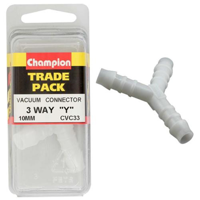Champion Vacuum Hose - 3 Way Y Piece 10mm