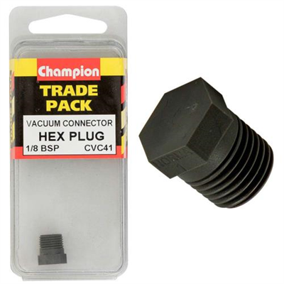 Champion Vacuum Hose - Hex Taper Plug 1/8 BSP