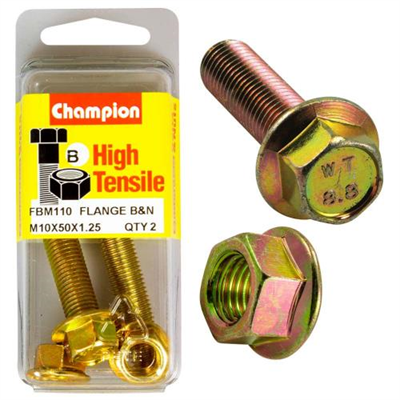 Champion Flange Bolt M10 x 50 x 1.25 (B) - GR8.8