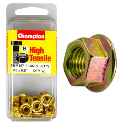 Champion Flange Nut M5 x 0.8 (B) - GR8.8
