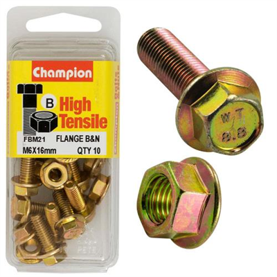 Champion Flange Bolt M6 x 16 (B) - GR8.8