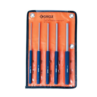 Groz Pin Punch Set(5)-200 Long