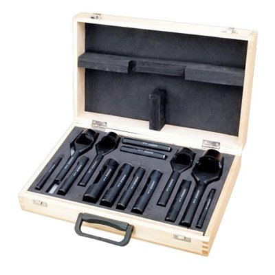 Groz 14pc Hollow & Arch Hole Punch Set