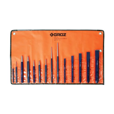 Groz 14pc Punch And Chisel Set
