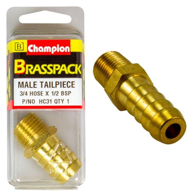 Champion Brass 3/4in x 1/2in Male Hose Barb
