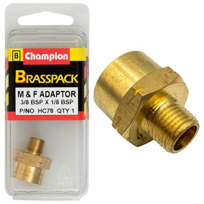 Champion Brass 3/8in x 1/8in BSP F/M Adaptor