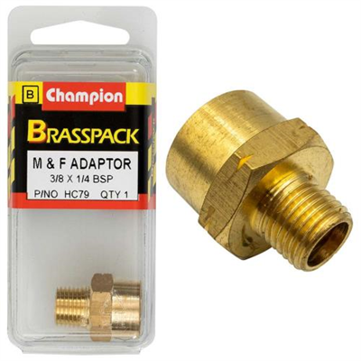 Champion Brass 3/8in x 1/4in BSP F/M Adaptor