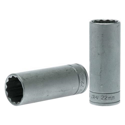 Teng 1/2in Dr. Deep Socket 22mm 12Pnt