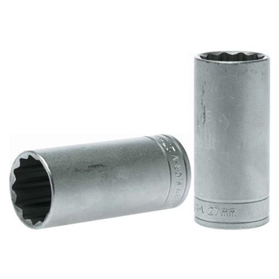 Teng 1/2in Dr. Deep Socket 27mm 12Pnt