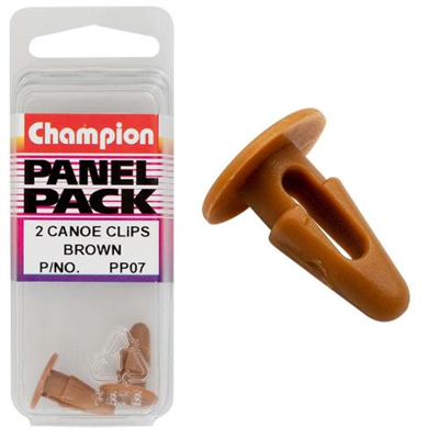 Champion Canoe Clip Brown 14mm HD x 16.8mm -2pk****